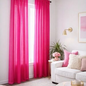 Curtains - IKEA VIVAN Hot Pink Curtain Panels (set)